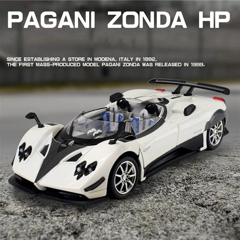 1:24 Pagani Zonda HP Barchetta Supercar модель автомобиля из сплава звук и свет подарок на