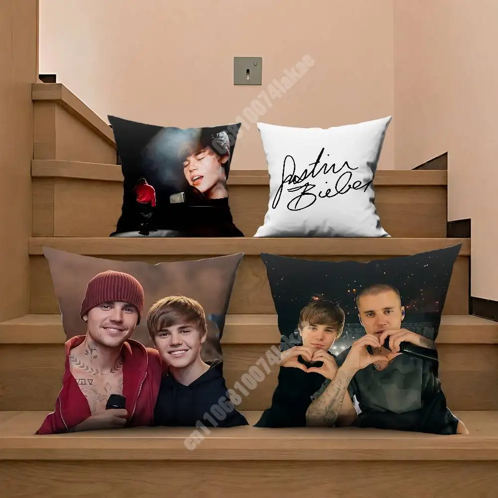 Фото Чехол для подушки J-Justin Baby B-Bieber Coachella 2026, наволочка для дивана, современный декор для квартиры, предметы интерьера для семьи №1