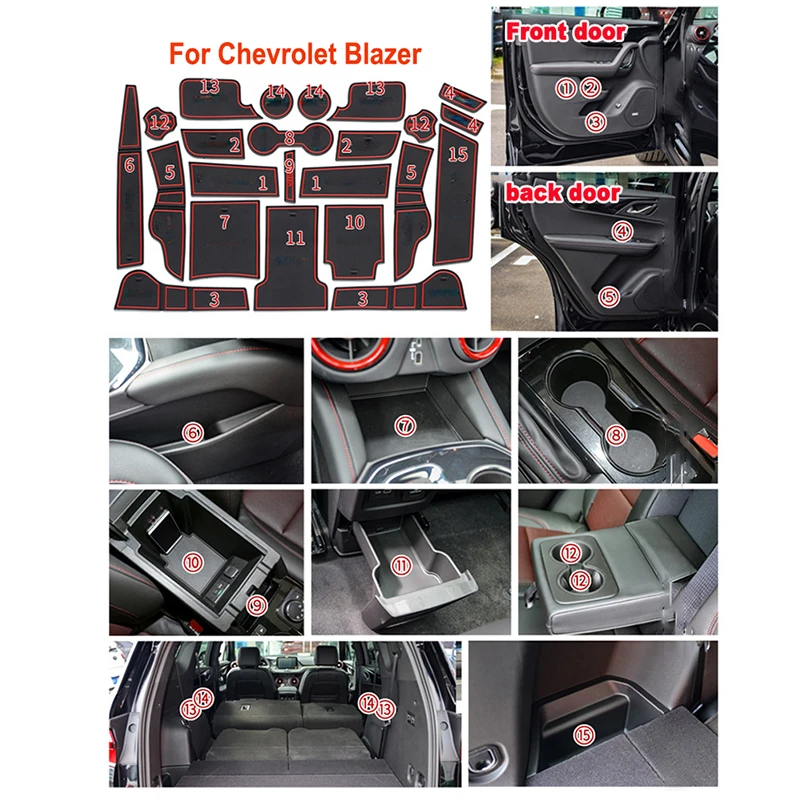 Коврик для слота ворот Chevrolet Blazer 2020 ~ 2023 нескользящая пылезащитная подушка