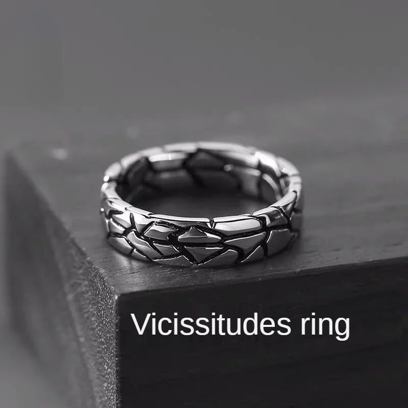 

Мужское простое кольцо в стиле хип-хоп, из серебра 925 пробы