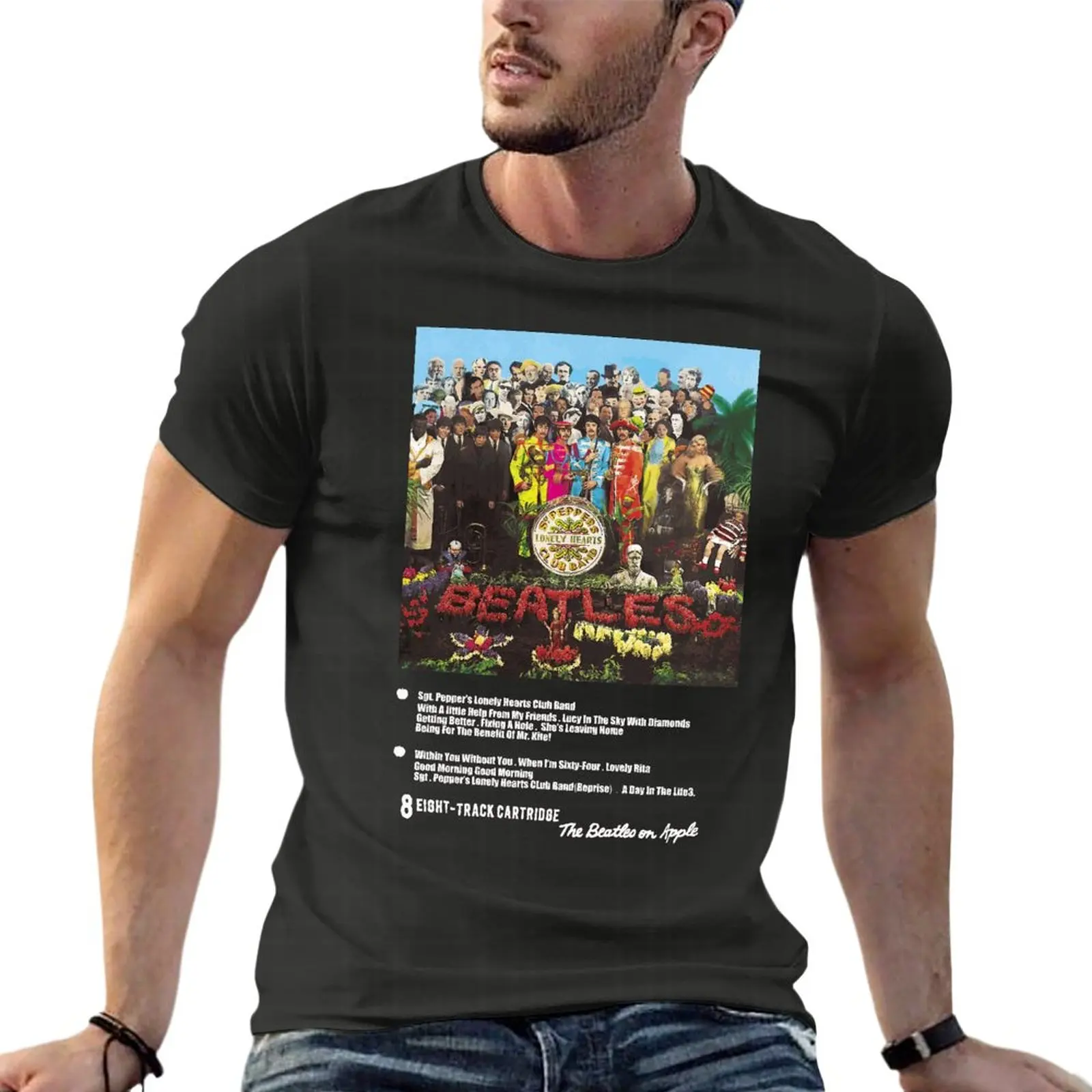 

Sgt Pepper Blacksummer Oversize T Shirt Funny Mens Clothing 100% Cotton Streetwear Big Size Top Tee