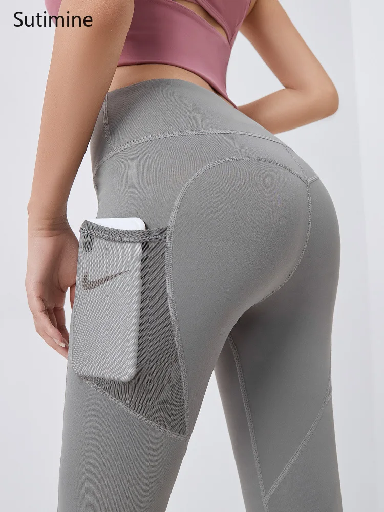 Ribbed Yoga Pants High Waisted Gym Leggings Sport Women Fitness Seamless Female Legging Control Running Training Tights
