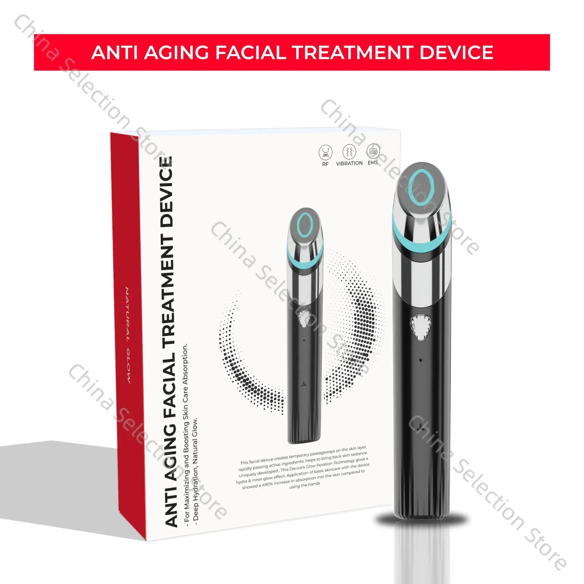 Инструмент для красоты EMS с микротоком 5-я передача массажер лица введение по