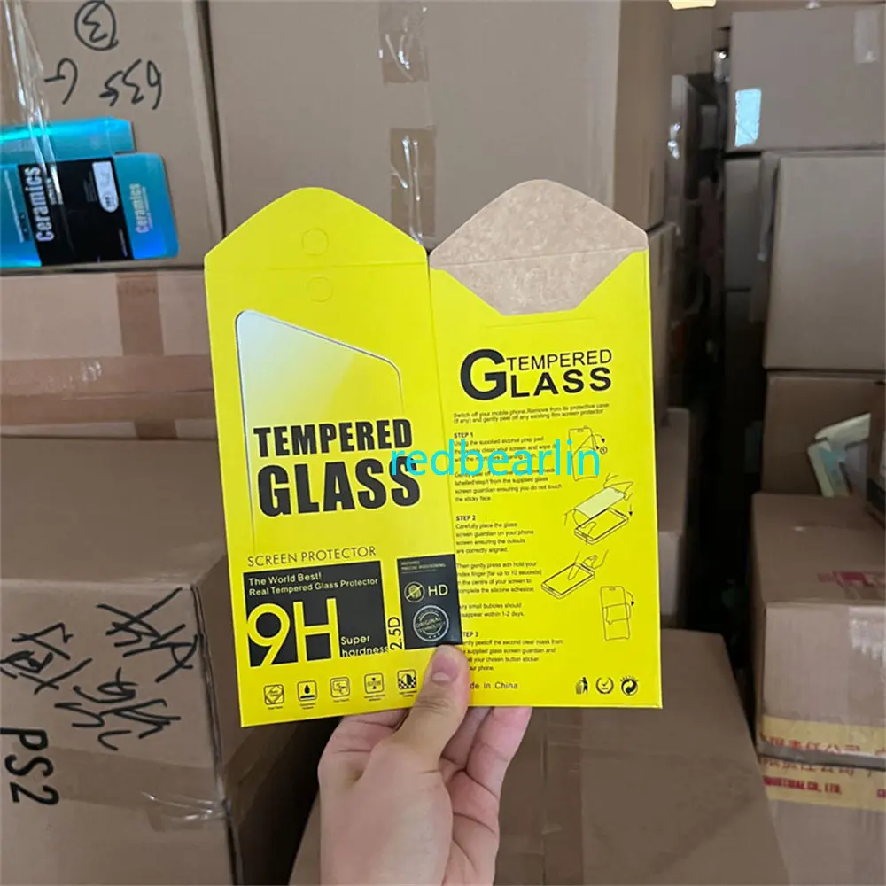 10 in 1 Universal Paper Retail Box Package Packaging For iphone 12 13 14 Samsung Htc lg Tempered Glass Screen Protector Film
