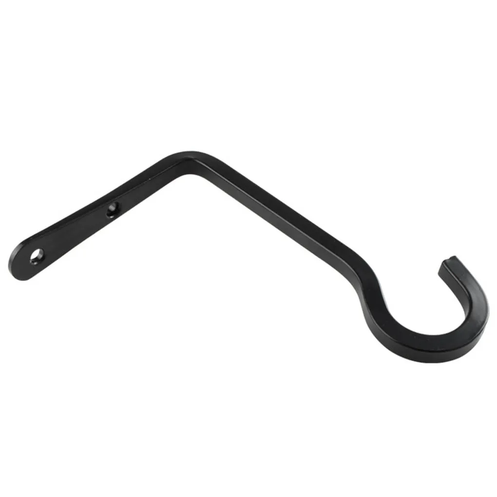 

2pcs Wall Hook Simple Design 6-inch Decoration Hanging Wall Hanger Ornament Metal Hook, Black