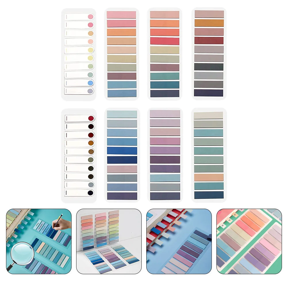 

8 Books of Office Reading Strips Sticky Sentence Markers Portable Highlight Strips