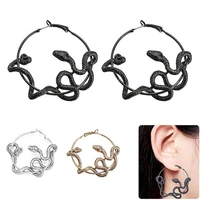 new fashion snake earrings personality exaggerated girls earrings jewelry alloy retro round earrings accessories gift wholesale