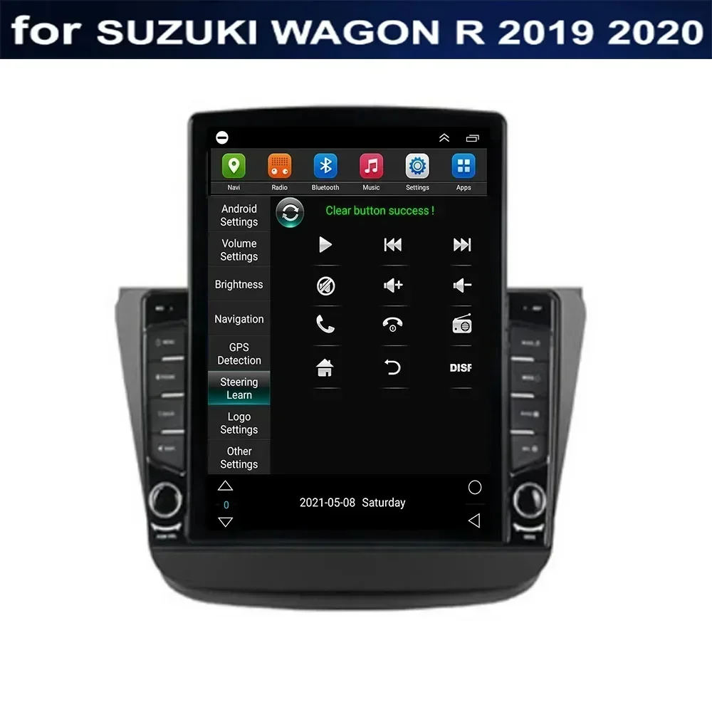 For Tesla Style 2 Din Android 13 Car Radio Suzuki Wagon R 2019-2035 Multimedia Video Player GPS Stereo Carplay RDS Camera