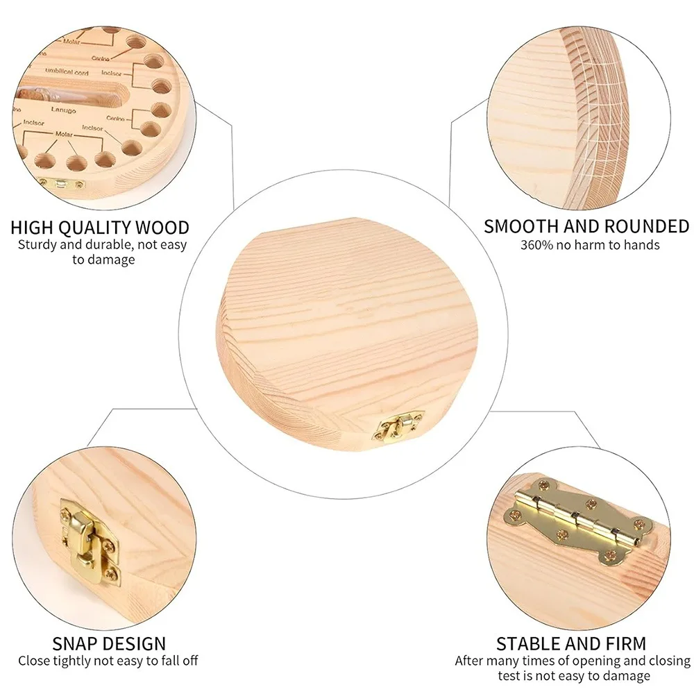 Детская деревянная коробка для зубов детская