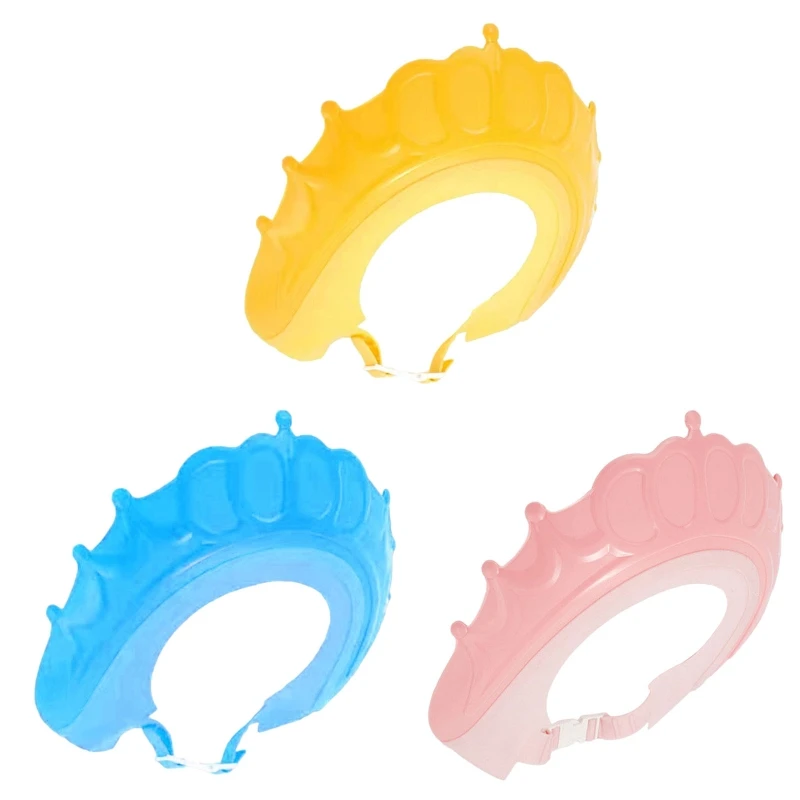 

Adjustable Baby Shower Shampoo Crown Shape Wash Hair Shield Hat for Baby Ear