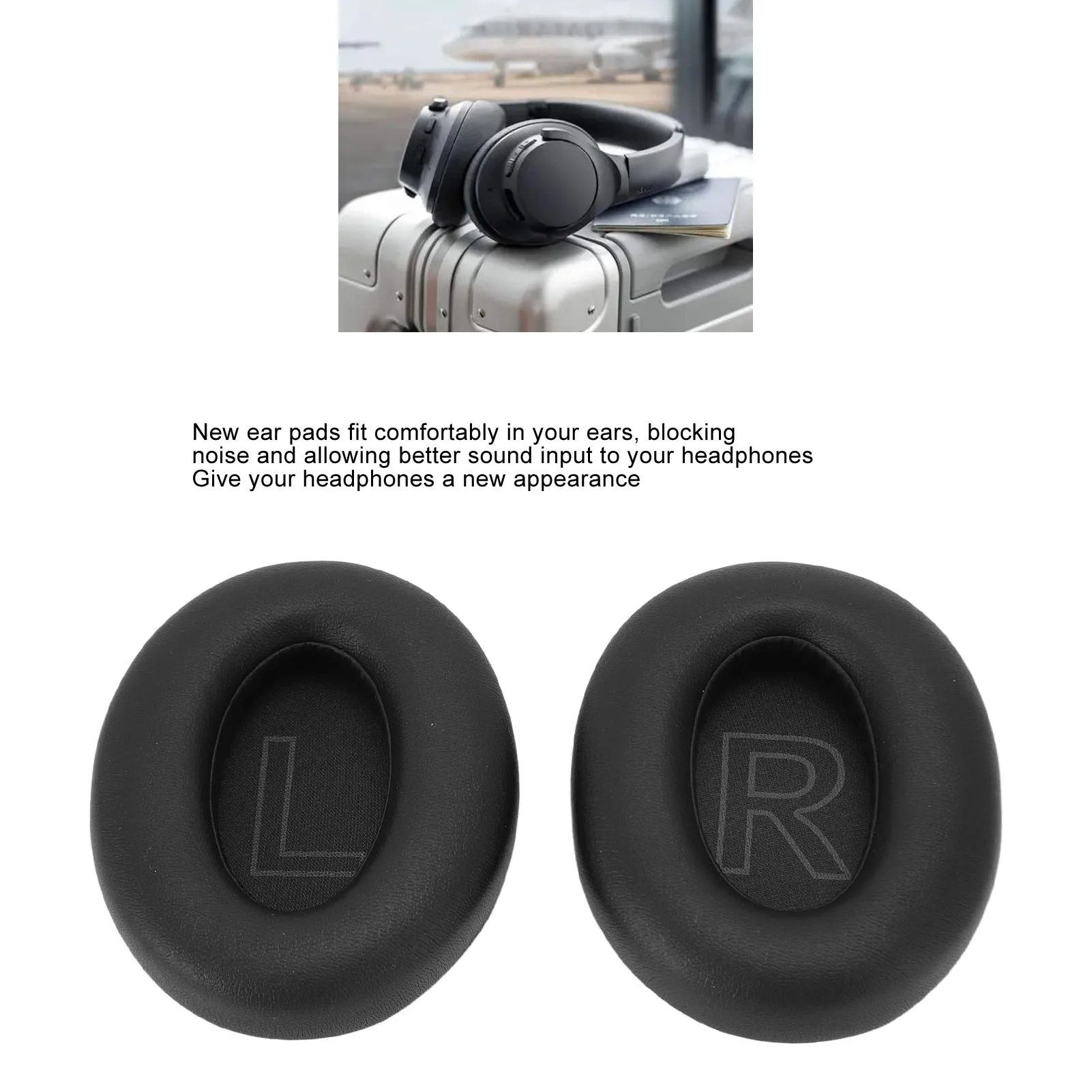 zk30 Replacement Ear Pads Soft Comfortable Cushions for Anker Soundcore Life Q20 BT Q20+ Headphones