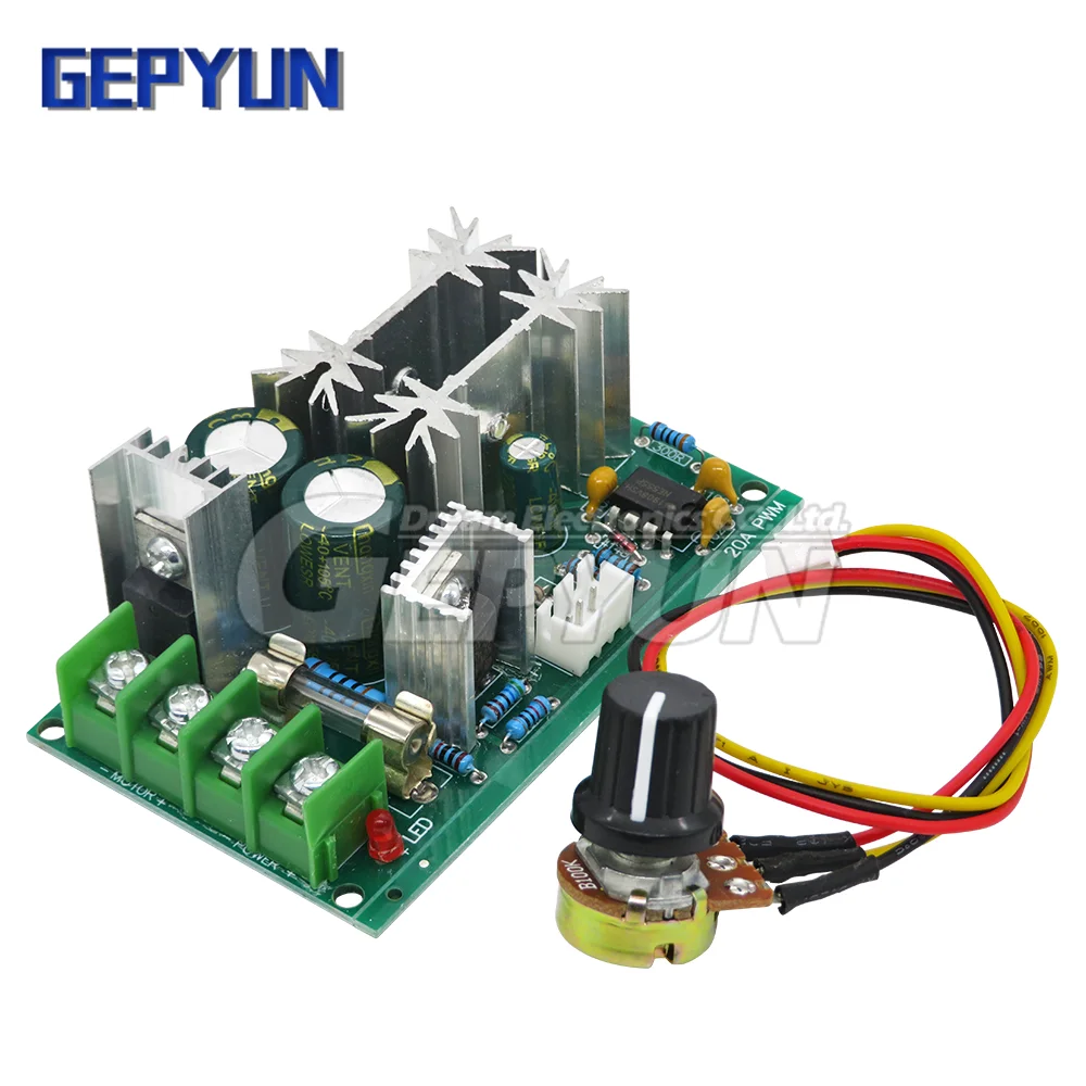 DC10-60V DC 20A регулятор тока напряжения двигателя переключатель регулятора скорости PWM модуль привода высокой мощности 60A 12V 24V 36V 48V