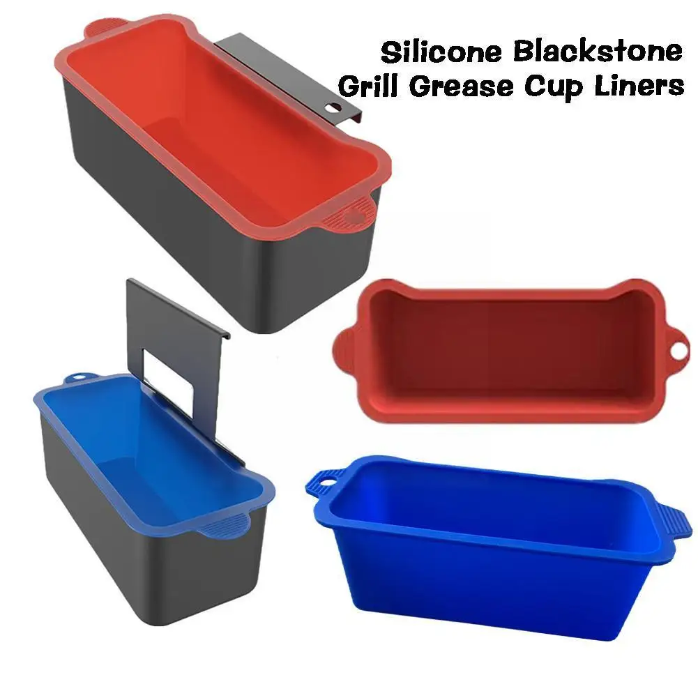 

Silicone Grill Drip Pan Replacement For Blackstone Griddle Grease Catcher Reusable Washable Grease Cup Liner BBQ Baking Coo Z1T1