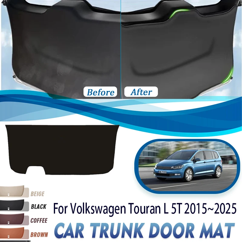 Кожаные подкладки для Volkswagen VW Touran L 5T MK2 2015 ~ 2025 противогрязные Чехлы ковры задних