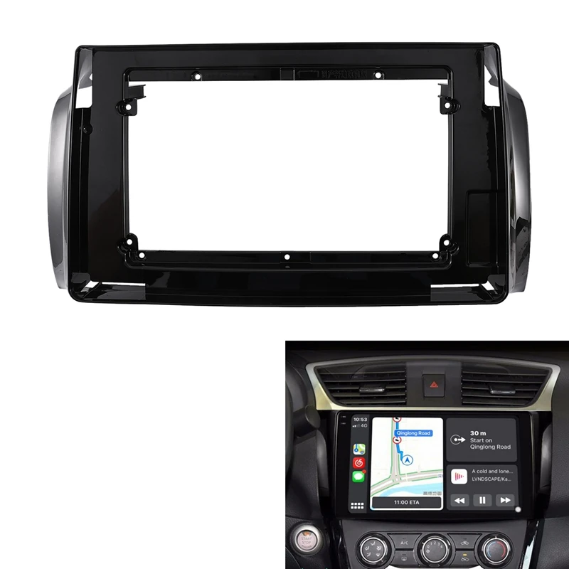 

10,1 дюймовая Автомобильная радиоустановка Fascia Для Nissan Sylphy Sentra 2012-2017 комплект для установки приборной панели рамка стерео панель