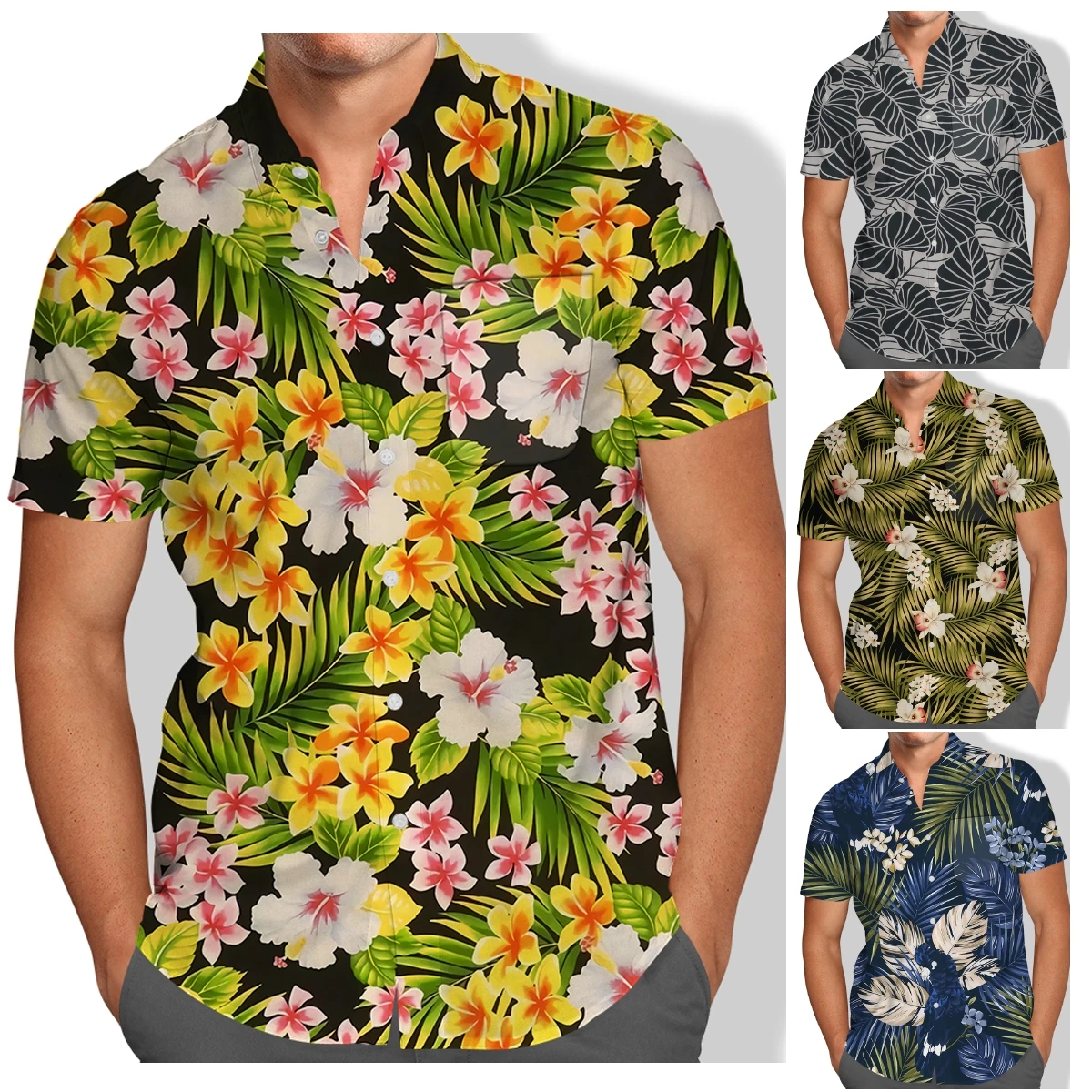 

Рубашка Алоха мужская с 3D-принтом, брендовая Дизайнерская футболка с татуировкой, индивидуальная уличная одежда, белый цвет, весна-лето