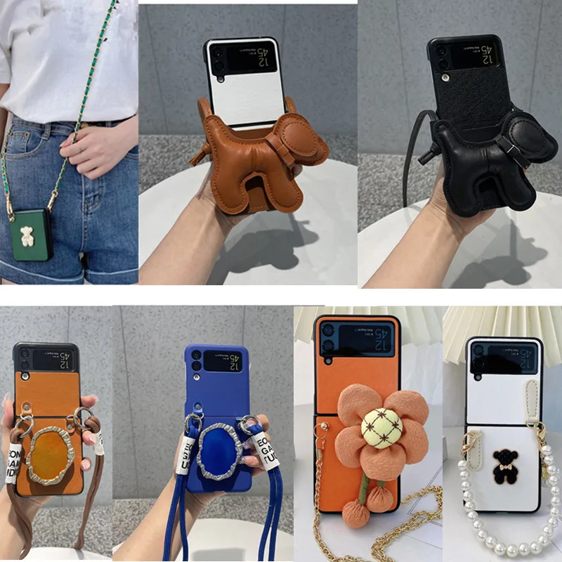 

Модный симпатичный чехол для телефона «сделай сам» с ремешком через плечо и отделением для карт, жемчужный браслет, чехол для телефона Samsung ...