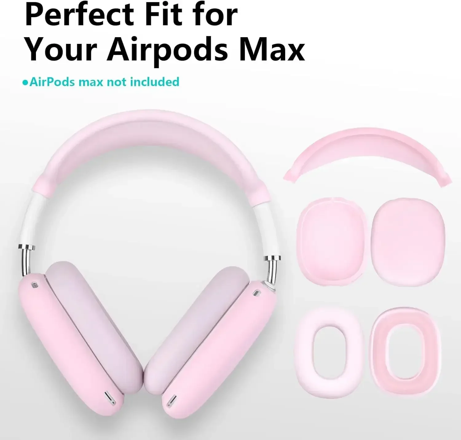 Фото Для наушников Airpods Max, силиконовый чехол для аксессуаров Apple Airpod Max, силиконовый чехол №2