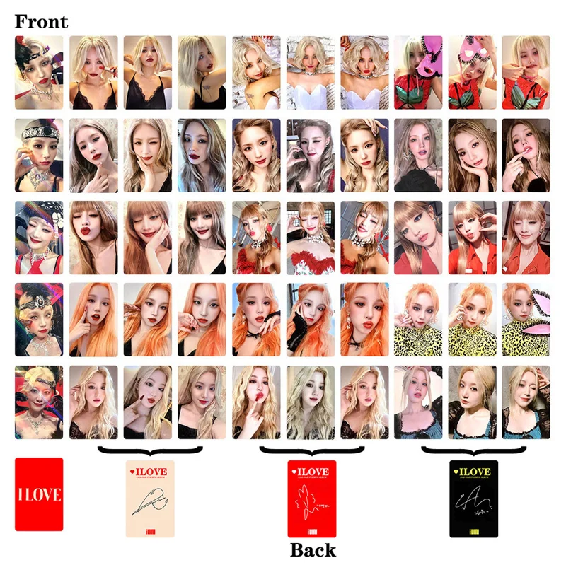 

5Pcs/Set G I DLE I Love Postcards New Album Lomo Cards High Quality HD Double Side Print Photo Cards Fans Gifts