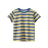 boy summer casual short sleeve t shirts girl striped tee shirt toddler kids wear crewneck top children fashion clothing