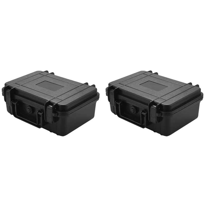 

2X Outdoor Abs Waterproof Drying Box Safety-Equipment Box Portable Outdoor Survival Toolbox 23.5X18.7X9.5Cm