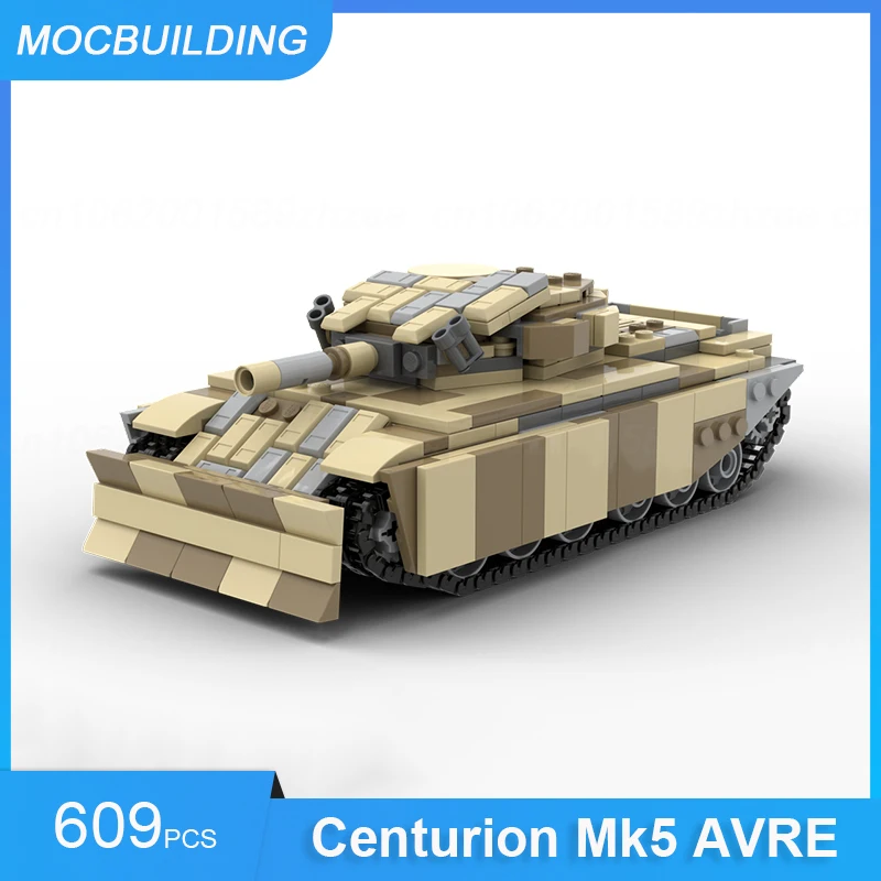 

MOC Building Blocks Centurion Mk5 AVRE Tank 1:42 Scale DIY Assemble Bricks Military Vehicle Educational Kids Toys Gifts 609PCS