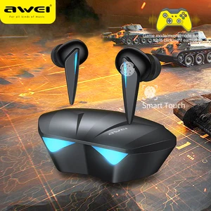awei t23 v5 3 gaming earbuds tws bluetooth compatible headset low latency with mic hifi sound stereo wireless earbud earphone free global shipping