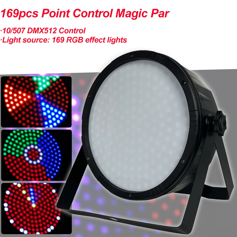 Halloween Projector 169pcs Point Control Magic LED Par Light RGB 3IN1 Lights DMX512 Disco Christmas lights Stage dj