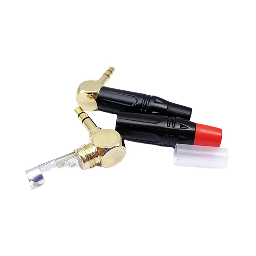 2 шт. прямоугольный разъем 6 35/3 5 мм моно/стерео штекер латунный позолоченный 90