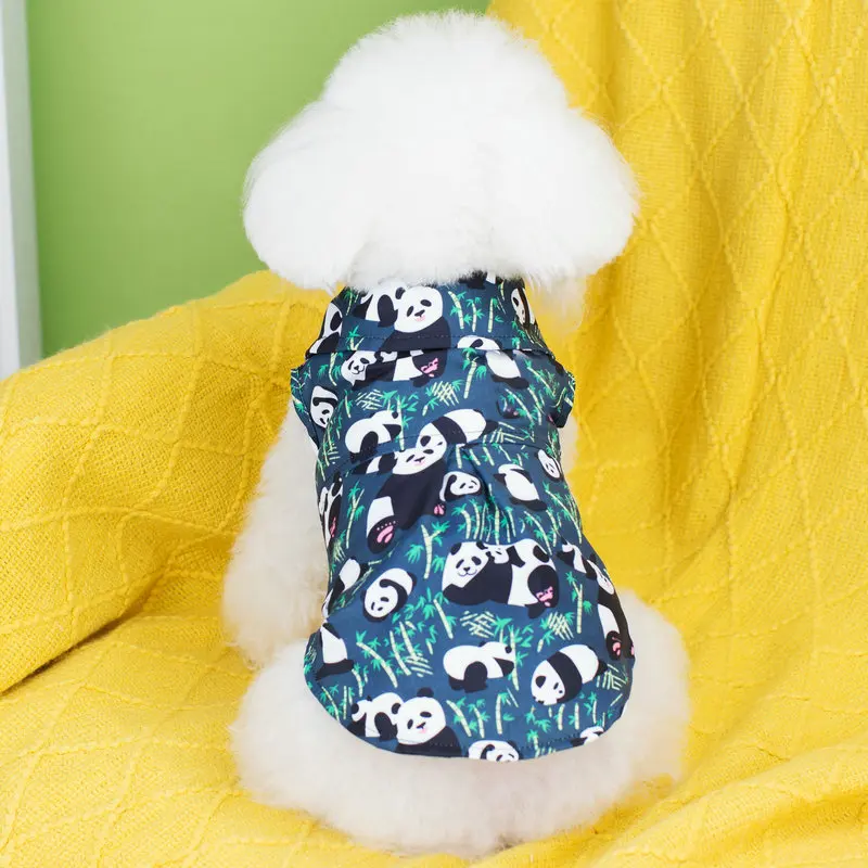 Spring Summer Pet Dog Clothes Kawaii Panda Cat Dog Jacket Bichon Teddy Breathable Thin Vest Puppy Fashion Clothing Pet Supplies images - 6