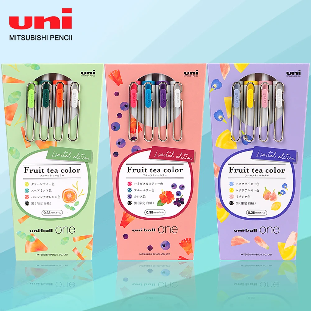 

Uni Gel Pen 0.38 Uni-ball Press The Small Thick Core Gel Pen Fruit Tea Limited Color Hand Account Pen Cute Gel Pens Stationery