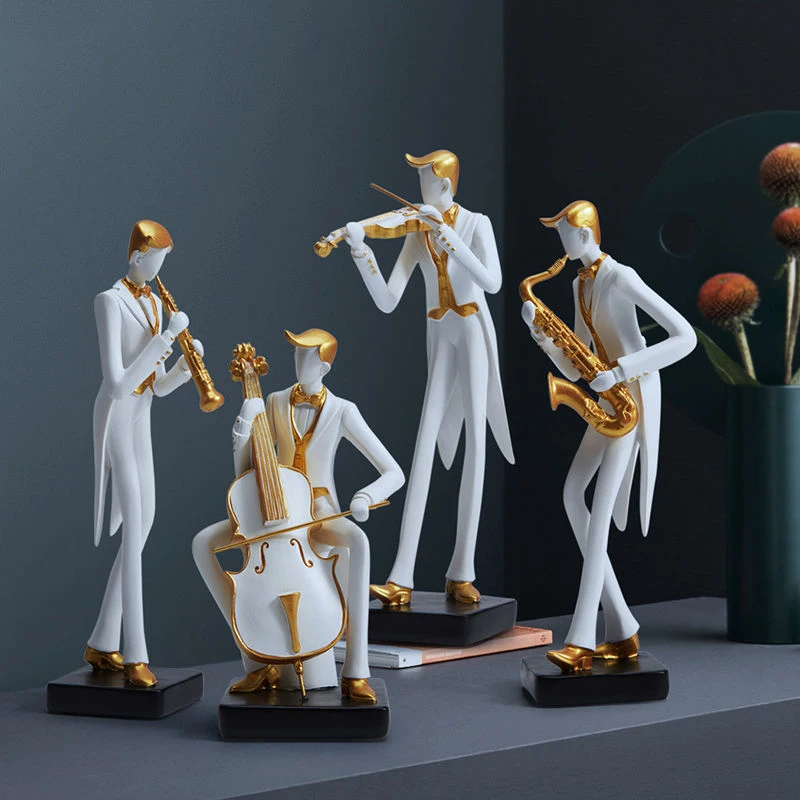 

Рок-группа музыкальная художественная модель статуя музыкальный симфонический персонаж фигурка украшение для дома гостиной винный шкаф у...