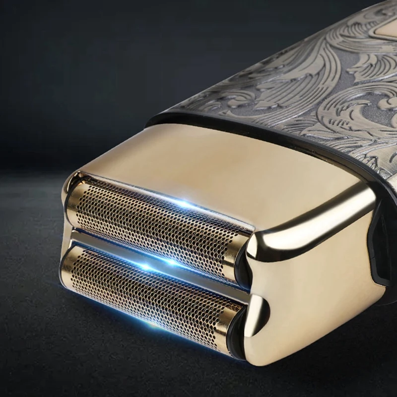 

Retro Electric Shaver Rechargeable Razor Double Head Full Body Rinse USB Version