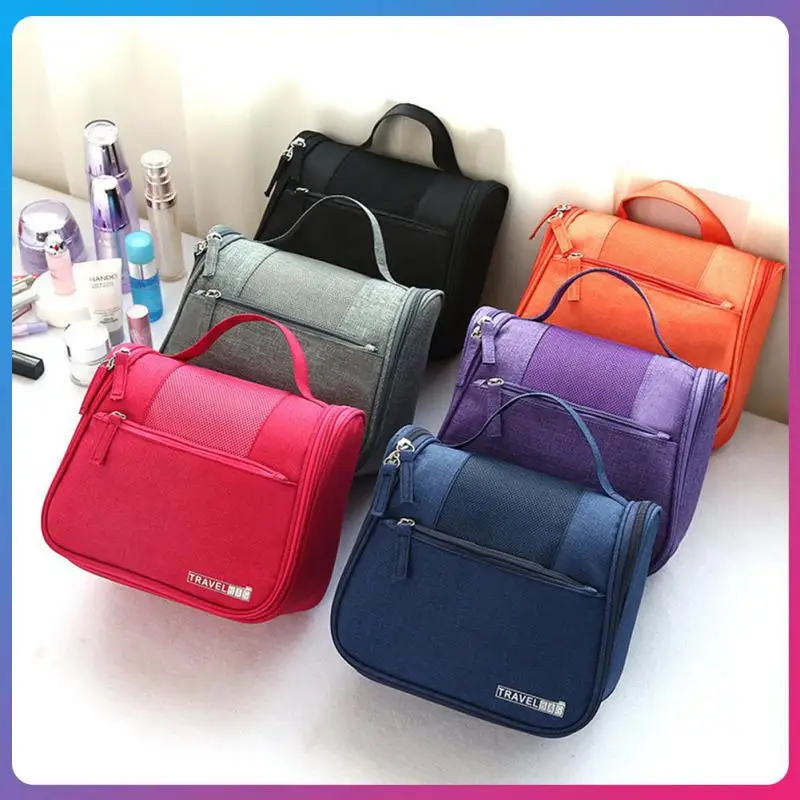 

Hand-held Design Travel Storage Bag Fashionable Modern Cosmetics Bag Practical Washbag Storage Bag Solid Color Simple