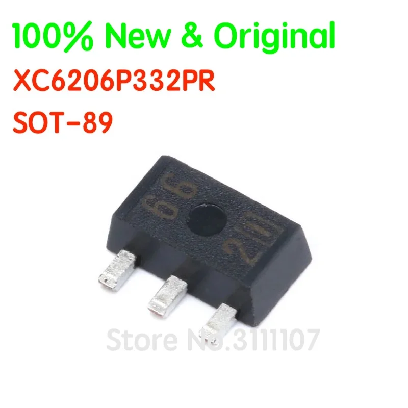 

10PCS/LOT XC6206P332PR SOT-89 XC6206 3.3V Low Voltage Dropout Linear Voltage Regulator LDO 100% New & Original