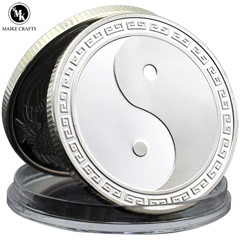 

Медная монета "Тай Чи" с драконом и фениксом olevo