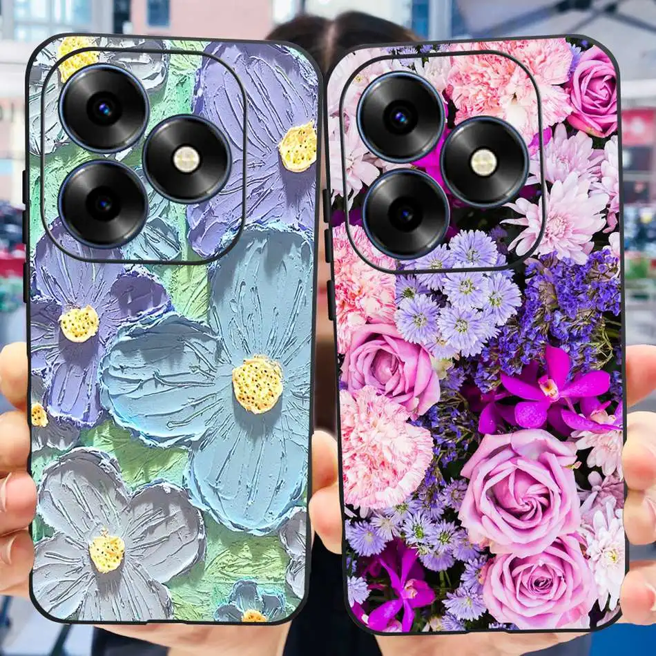 Мягкий силиконовый чехол для Itel S23 Plus itelS23 элегантный черный резиновый телефона с