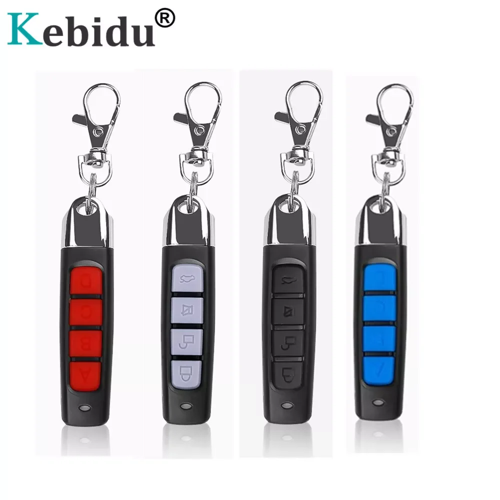 

NEW2022 KEBIDU 4 buttons 433MHz Cloning Garage Remote Control Copy Gate Door Controller Mini Wireless Transmitter Switch Key Fob