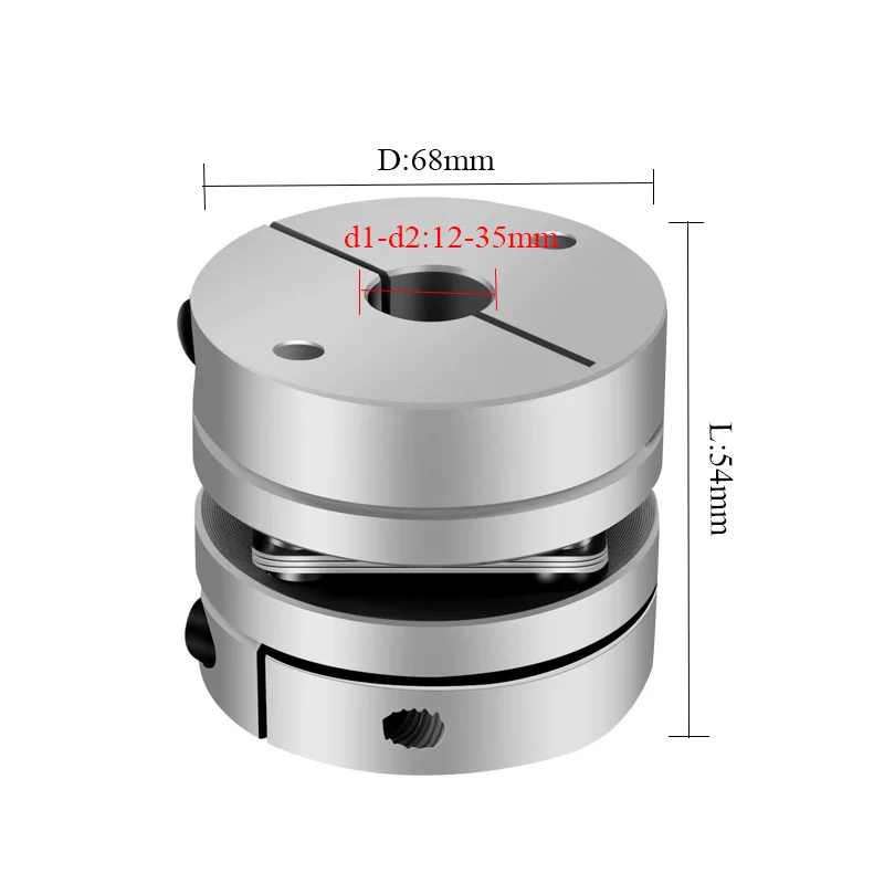 

Aluminum Alloy Coupling Single Diaphragm Elastic High Torque Coupling Encoder Motor Connection Can Be Keyed DWQ-68x54