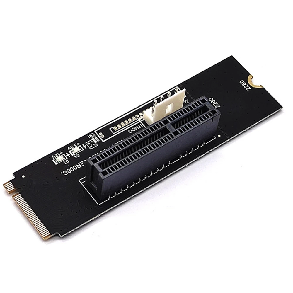 Фото Карта-адаптер AA80 NGFF M.2 на PCI-E 4X X1 (M2 NVME на PCIe X4) с LED-индикатором напряжения для GPU и майнинга BTC №5