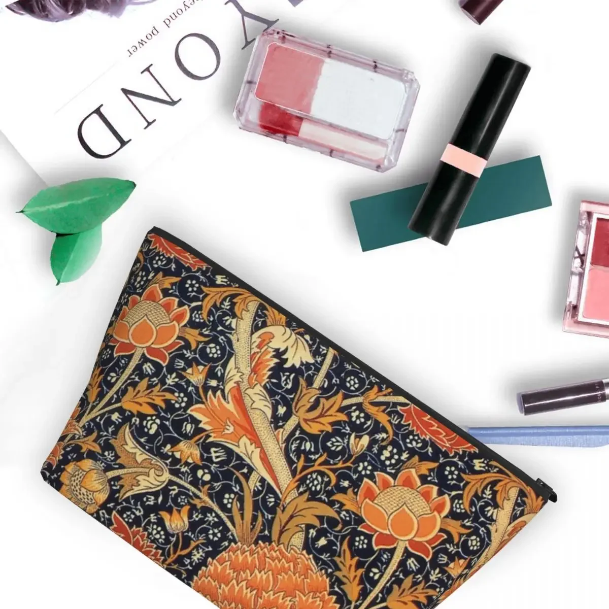 Женская сумка для косметики с рисунком Вильяма Морриса