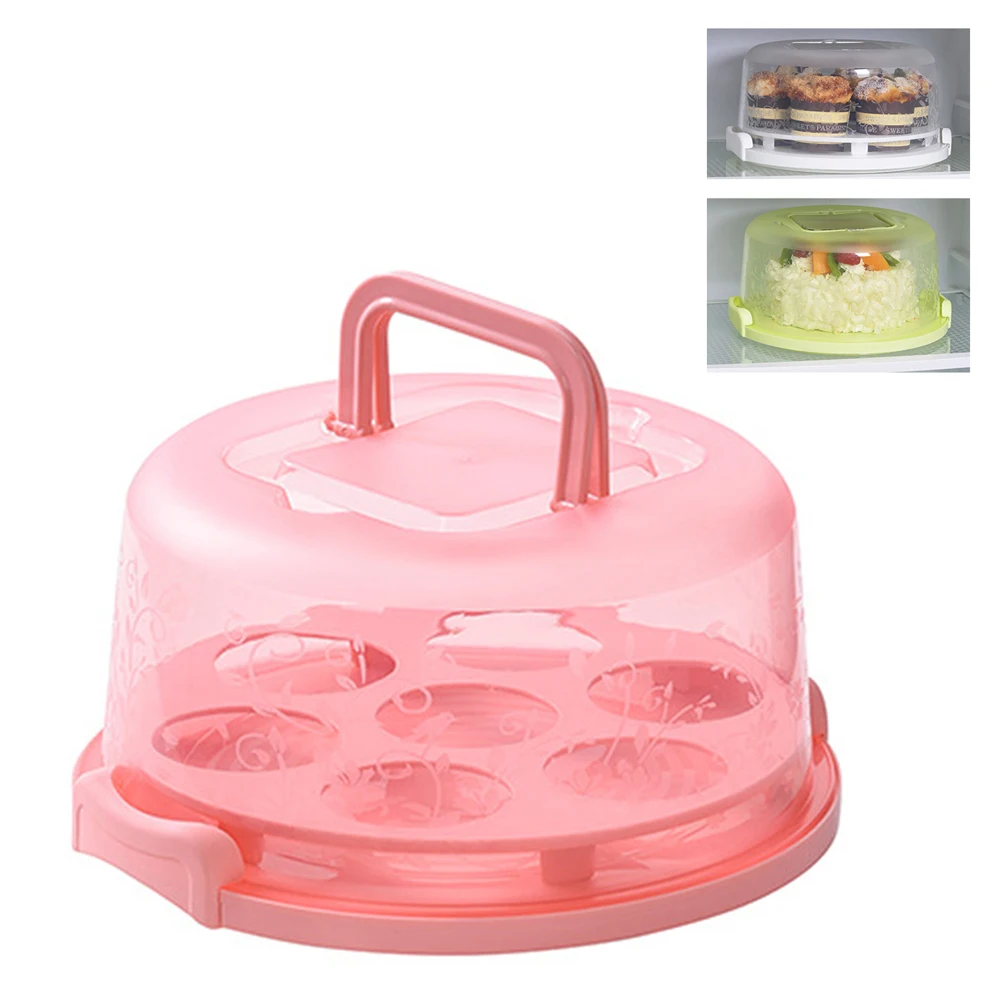 Cake Carrier Cover Cake Stand with Lid Dessert Serving Platt