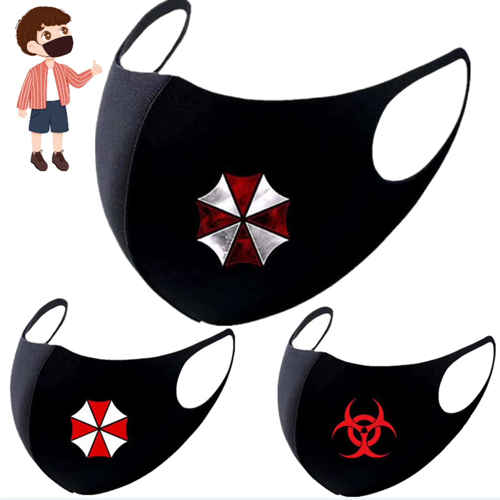 

Film Print Cosplay Masks 1pc Fashion Men And Women Printed Pattern Mask Butterflies Print Washable Breathable Face Mask Mask