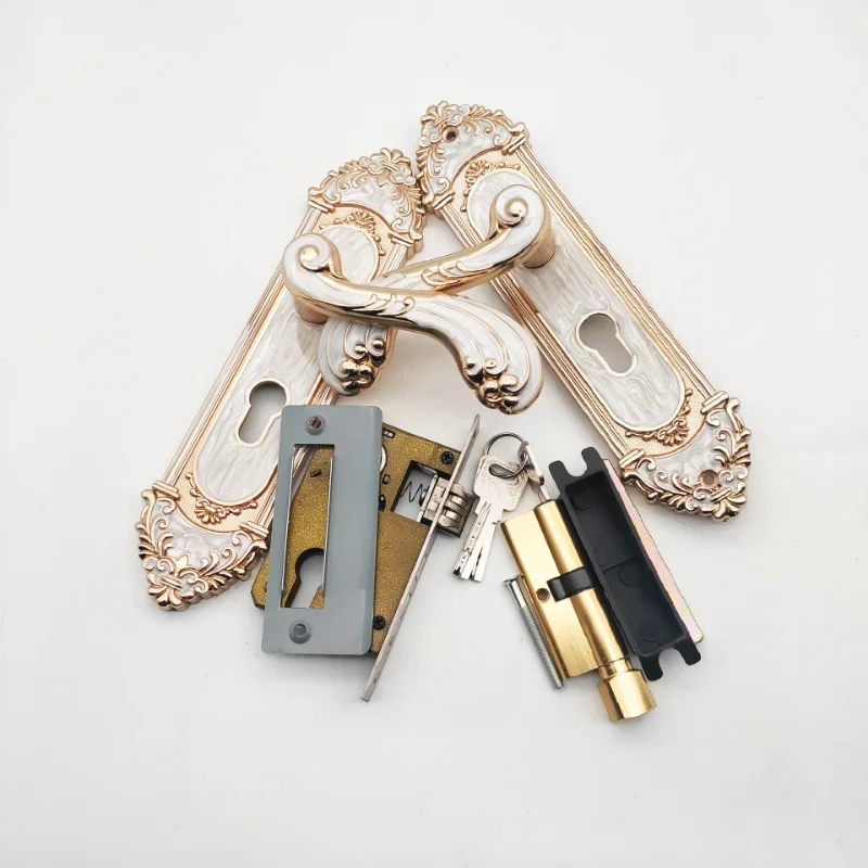 Современный Алюминиевый Комплект Внутренних Дверных Ручек С Умным Замком Для