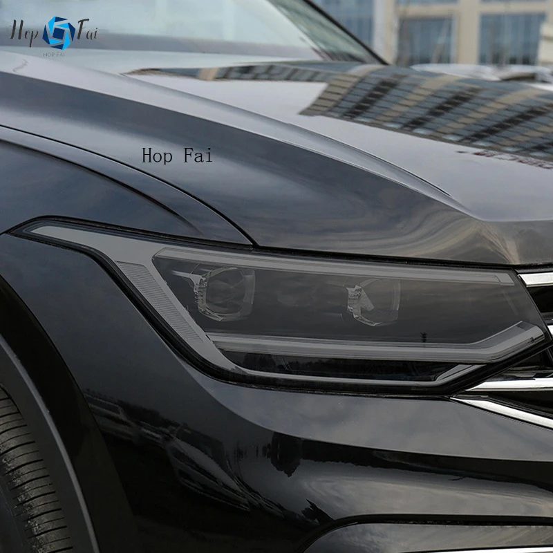 

Car Headlight Protective Film Smoked Black Tint Wrap Vinyl Transparent TPU Sticker For Volkswagen VW Tiguan Facelift 2020 2021