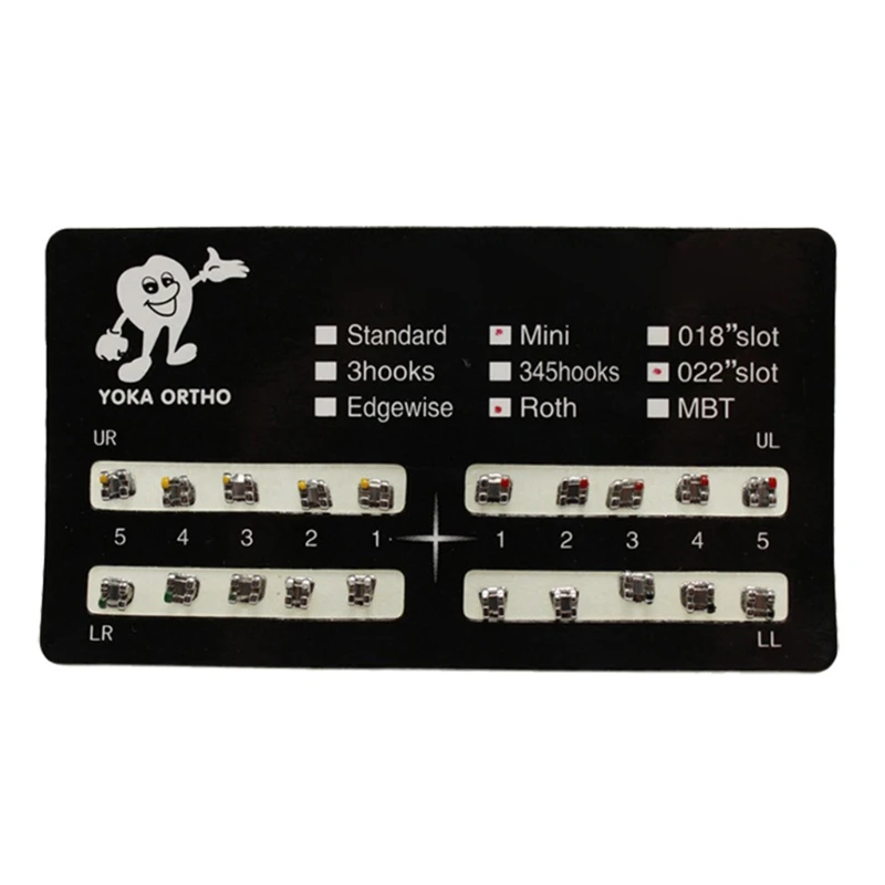 

Металлические ортодонтические скобы, скобы, крючки, мини Roth 022, слот 3-4-5, Стоматологические Ортодонтические Скобы