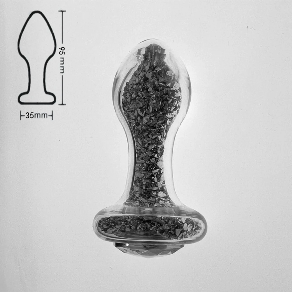 Большой фаллоимитатор 35 мм большой анальный из стекла искусственный пенис