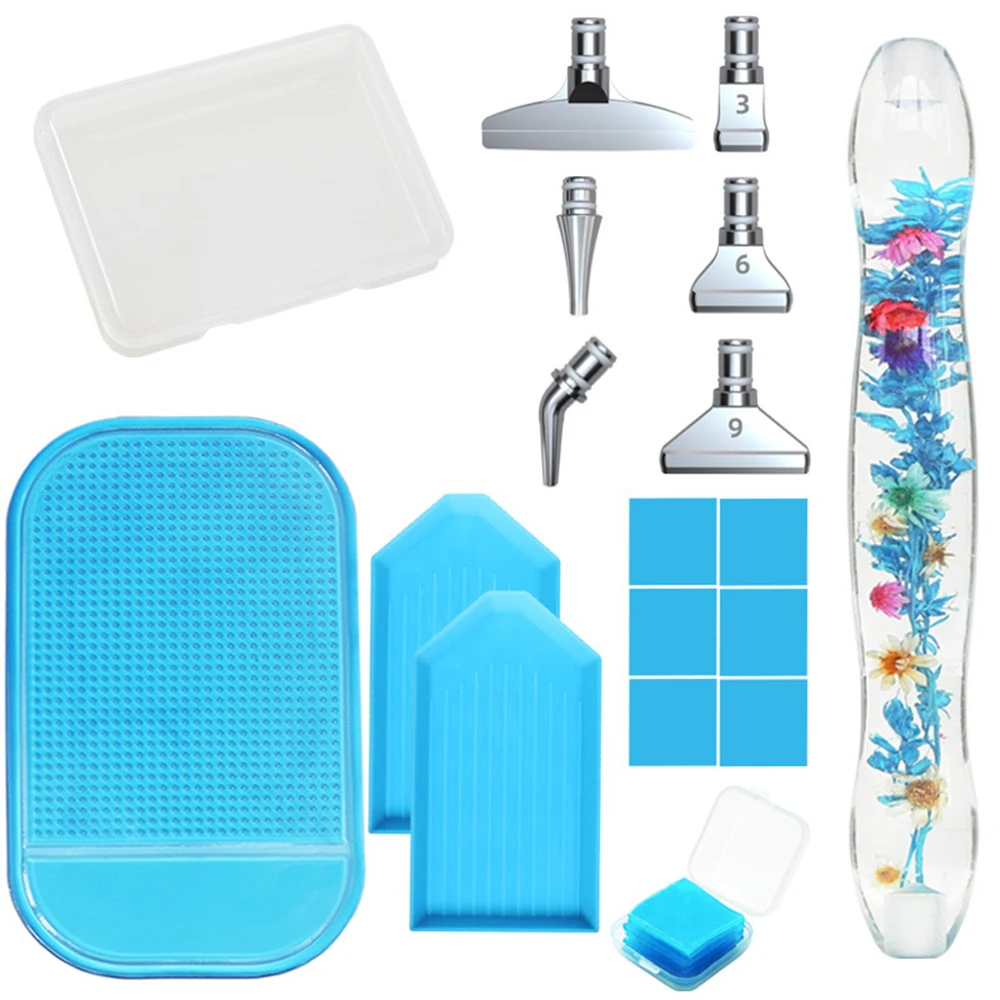 

New Flower Resin Point Drill Pens Diamond Painting Pen Tools DIY Nail Art Diamond Mosaic Painting Accessories Tool Kits
