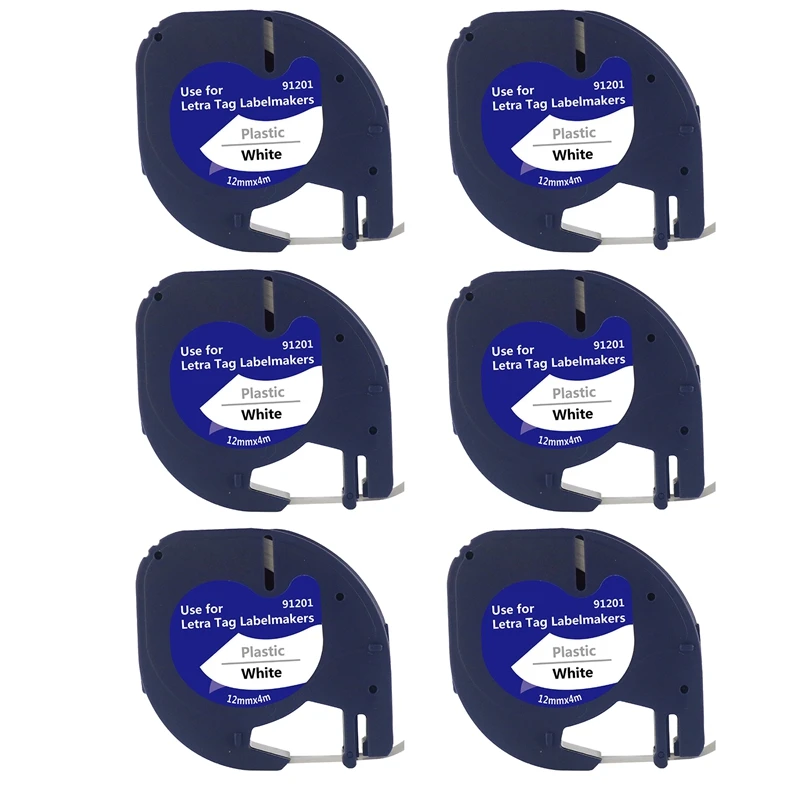 

NEW-12mm Label Ribbon for Dymo LetraTag LT-100H LT-100T LT-110T QX50 XR XM 2000 91201 Label Printer Thermal Paper