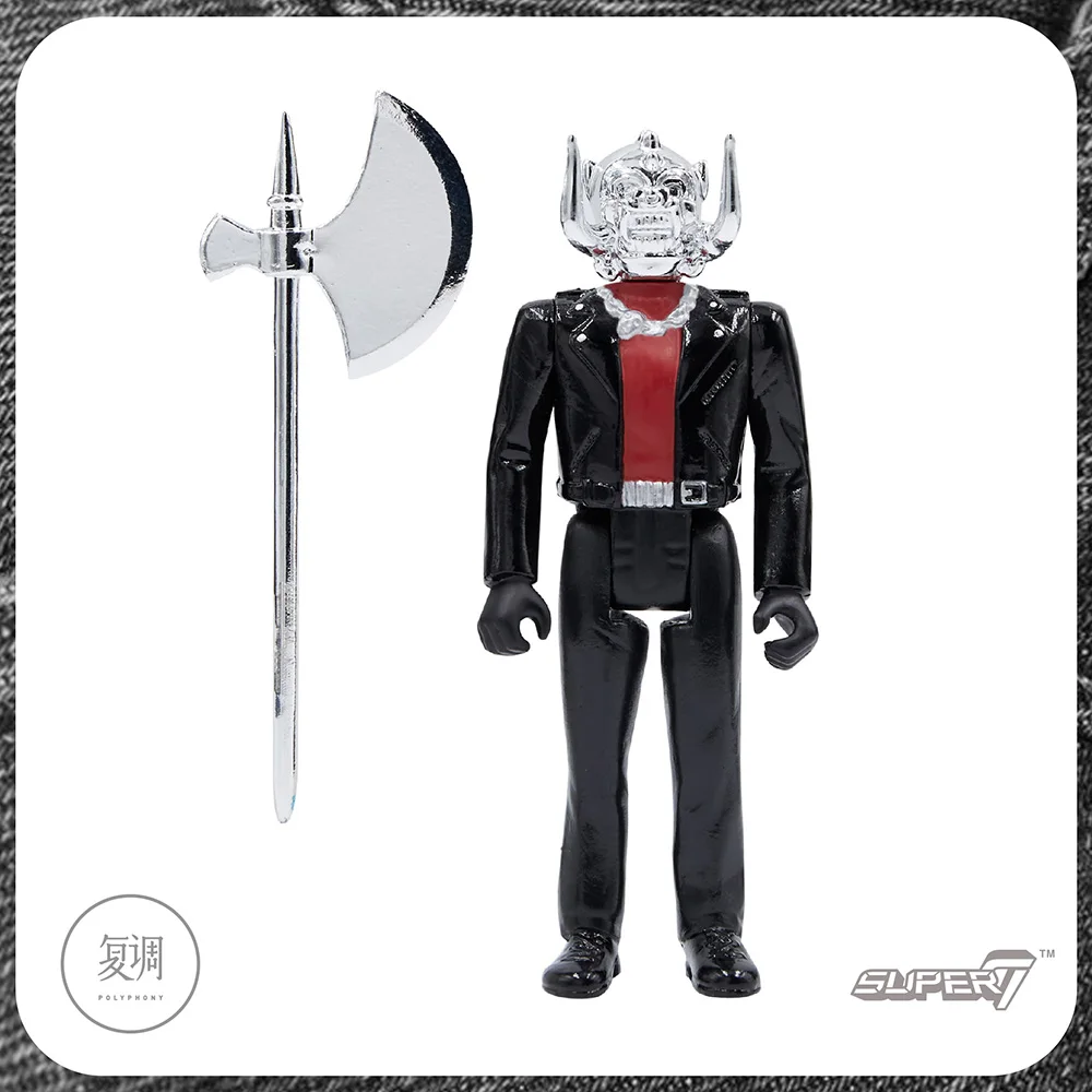 

Motorhead Action Figure Warpig Japanese Chrome Vintage Hanging Card and Joints Movable 3.75-inches Figure Model Toys